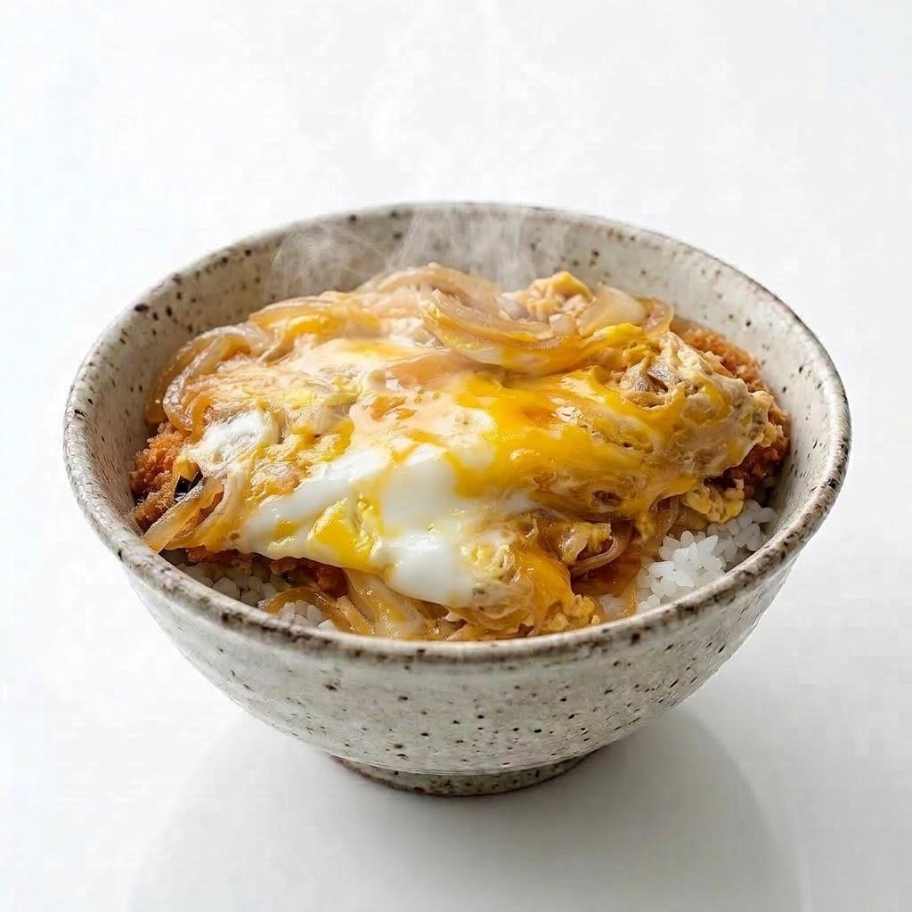 Finished egg rice bowl