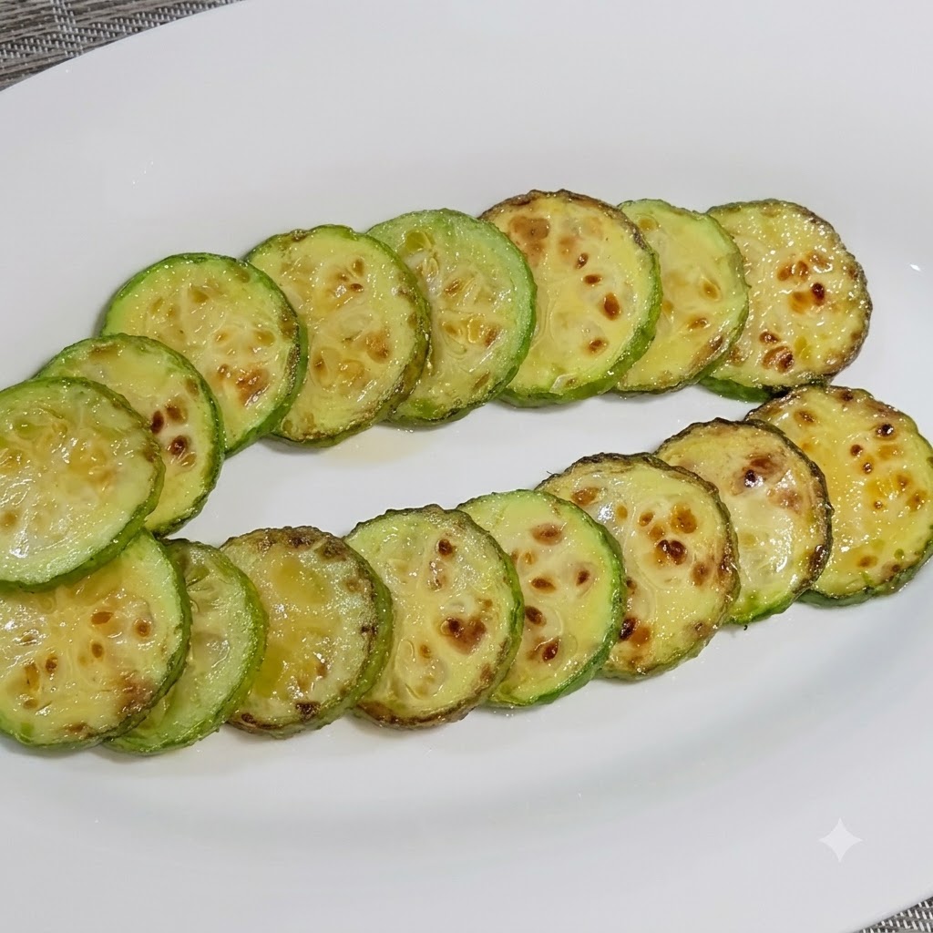 焼き上がったズッキーニをお皿に円を描くように美しく並べます。