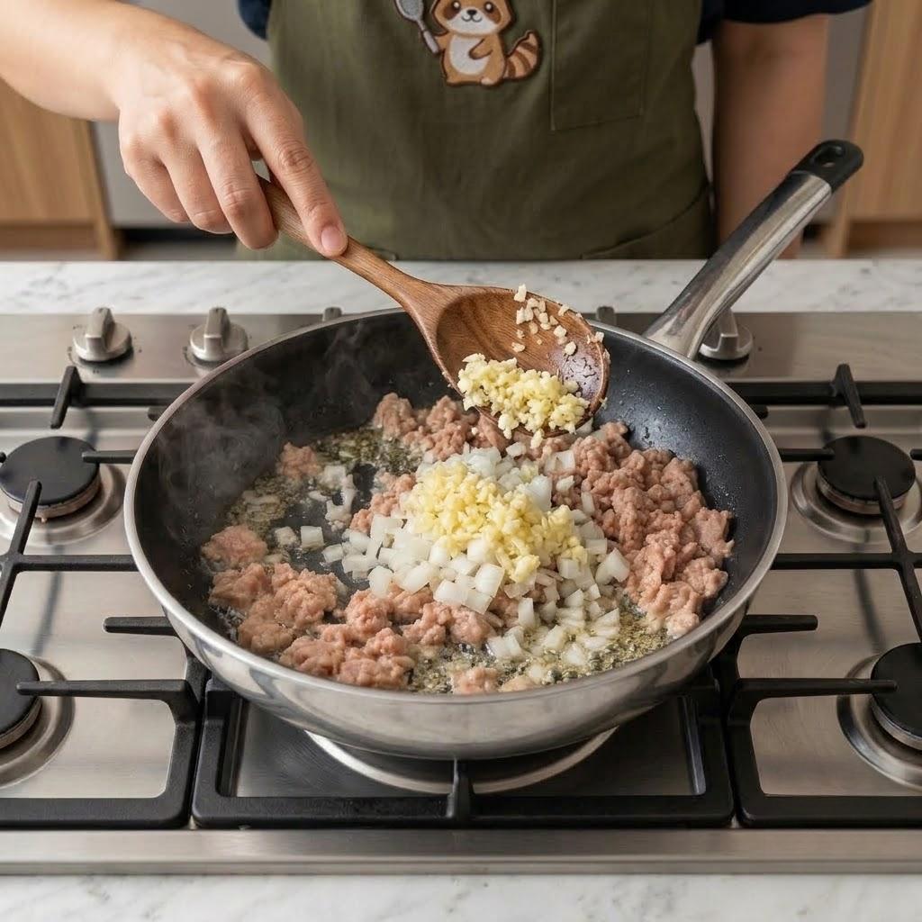 おろしにんにくスプーン1杯を加える